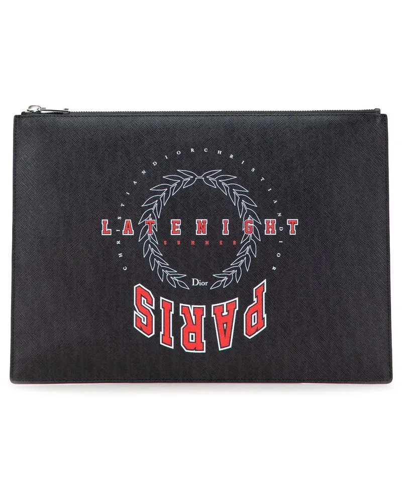 Dior Clutches Oblique Leather Latenight Summer Clutch schwarz Schwarz
