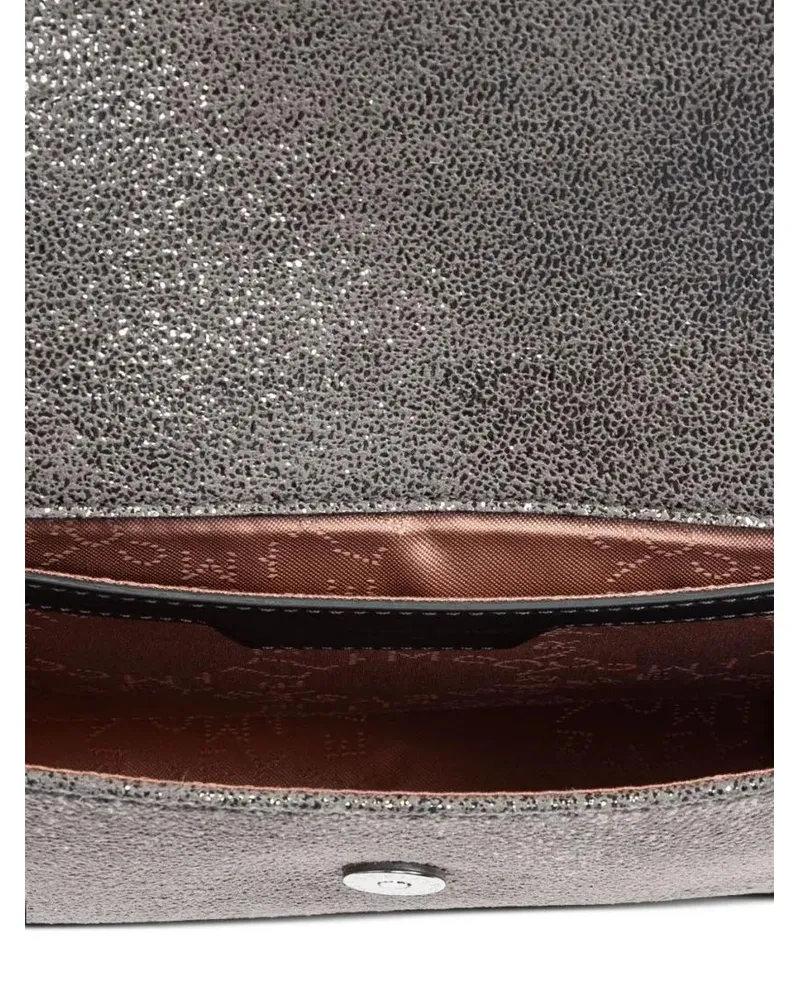 Stella McCartney Portemonnaie Metallic Silver Textured Wallet silberfarben 