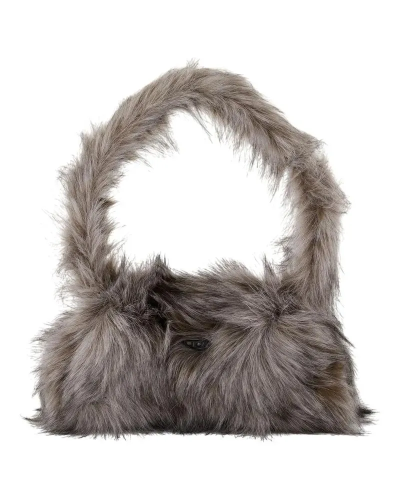 Diesel Hobo Bags Play Shoulder Bag - Synthetic - Grey grau Grau