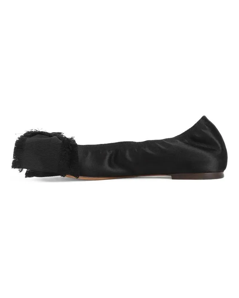 Lanvin Bow Ballerinas schwarz Schwarz