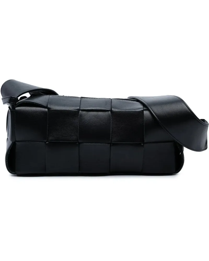 Bottega Veneta Hobo Bags Small Lambskin Intrecciato Brick Cassette schwarz Schwarz