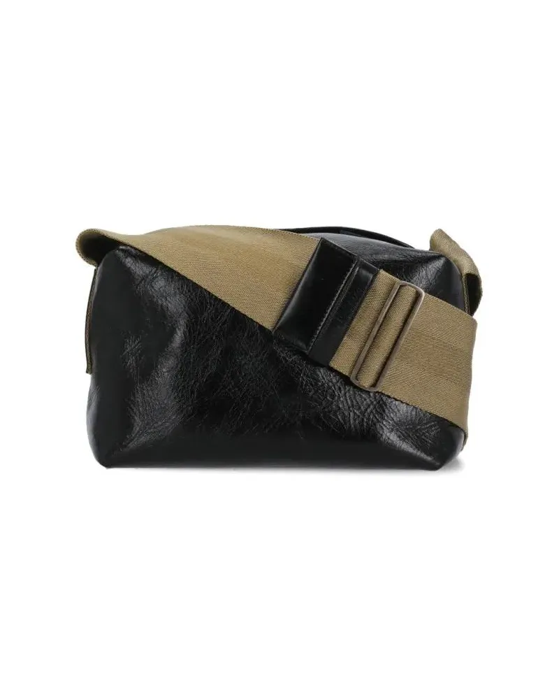 Uma Wang Hobo Bags Leather Shoulder Bag schwarz Schwarz