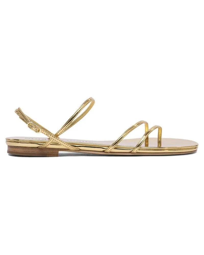 Studio Amelia Sandalen Gold Leather Sandals With Multiple Straps beige Beige