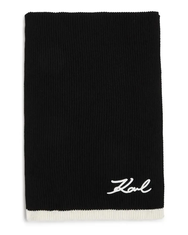Karl Lagerfeld Tücher & Schals K/SIGNATURE STRICKSCHAL schwarz Schwarz