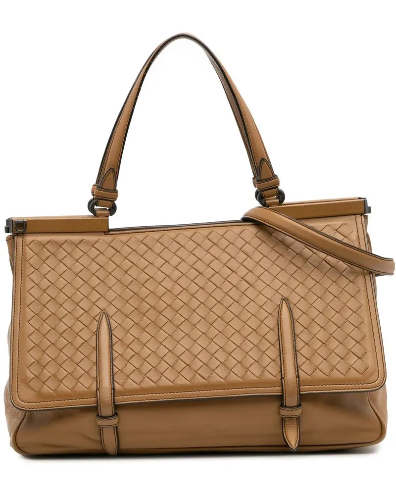 Bottega Veneta Hobo Bags Medium Nappa Intrecciato Monaco Satchel braun Braun