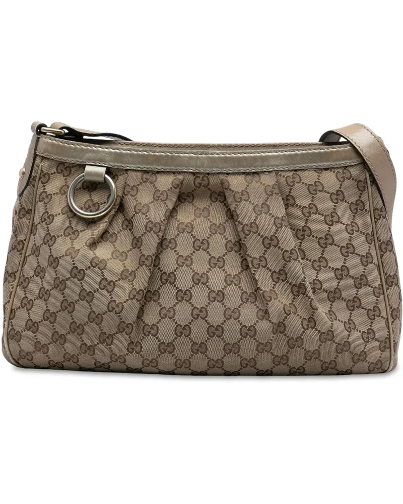 Gucci Hobo Bags GG Canvas Sukey Crossbody braun Braun
