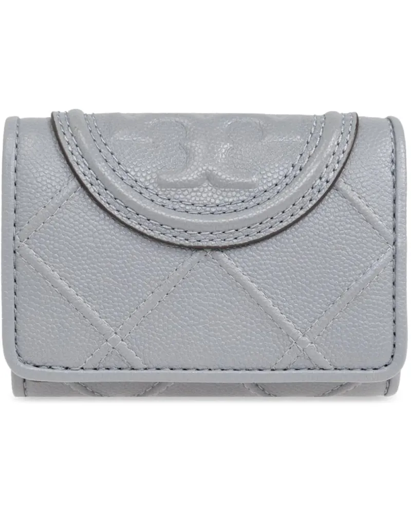Tory Burch Portemonnaie Fleming Soft Logo Wallet grau Grau