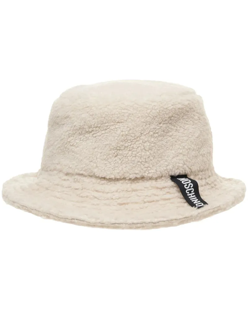 Moschino Crossbody Bags Faux fur bucket hat weiß Weiß