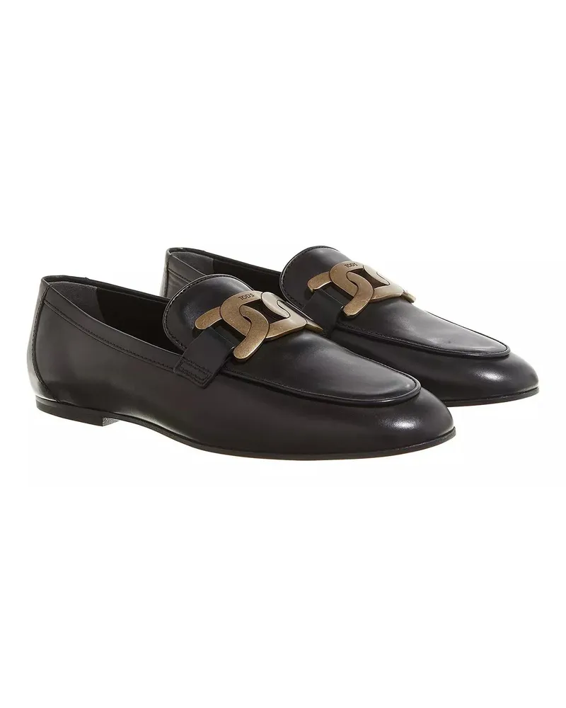 TOD'S Loafer CUOIO LEG.79A CATENA ANELLO MET. schwarz Schwarz