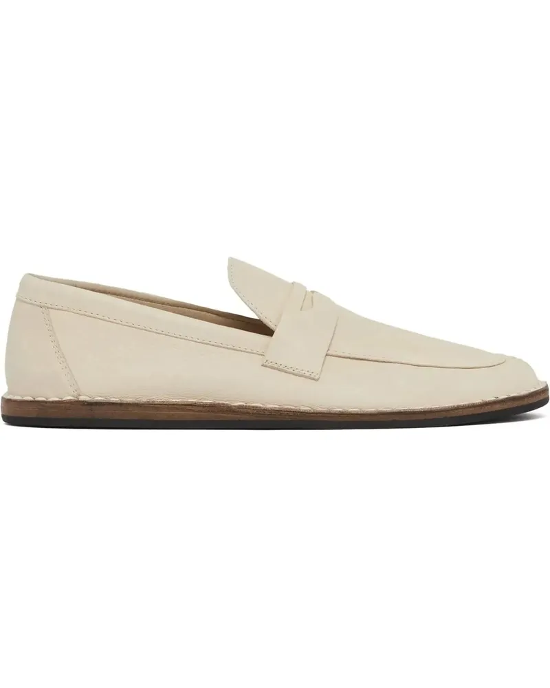 The Row Cary Leather Loafers weiß Weiß