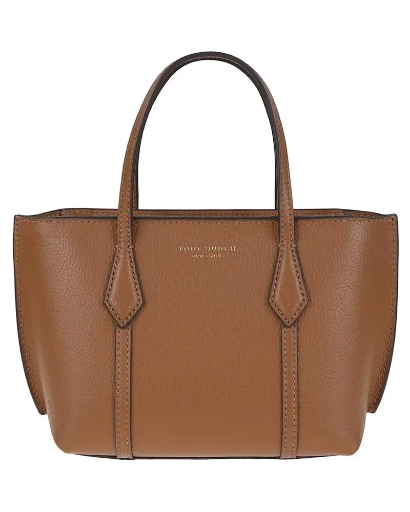 Tory Burch Shopper & Totes Structured Brown Pebbled Shopper Bag braun Braun