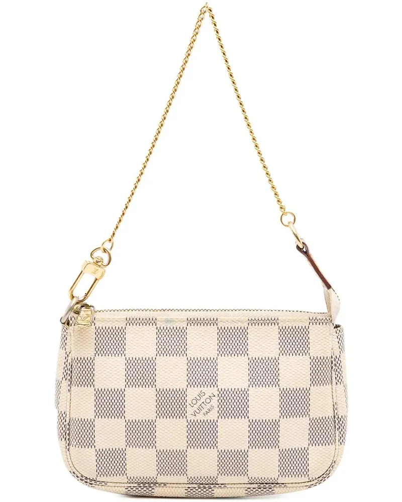 Louis Vuitton Crossbody Bags Damier Azur Mini Pochette Accessoires weiß Weiß