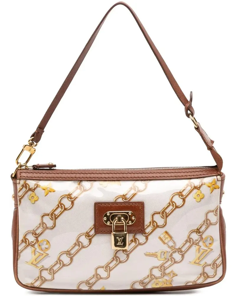 Louis Vuitton Crossbody Bags Monogram Charms Pochette Accessoires weiß Weiß