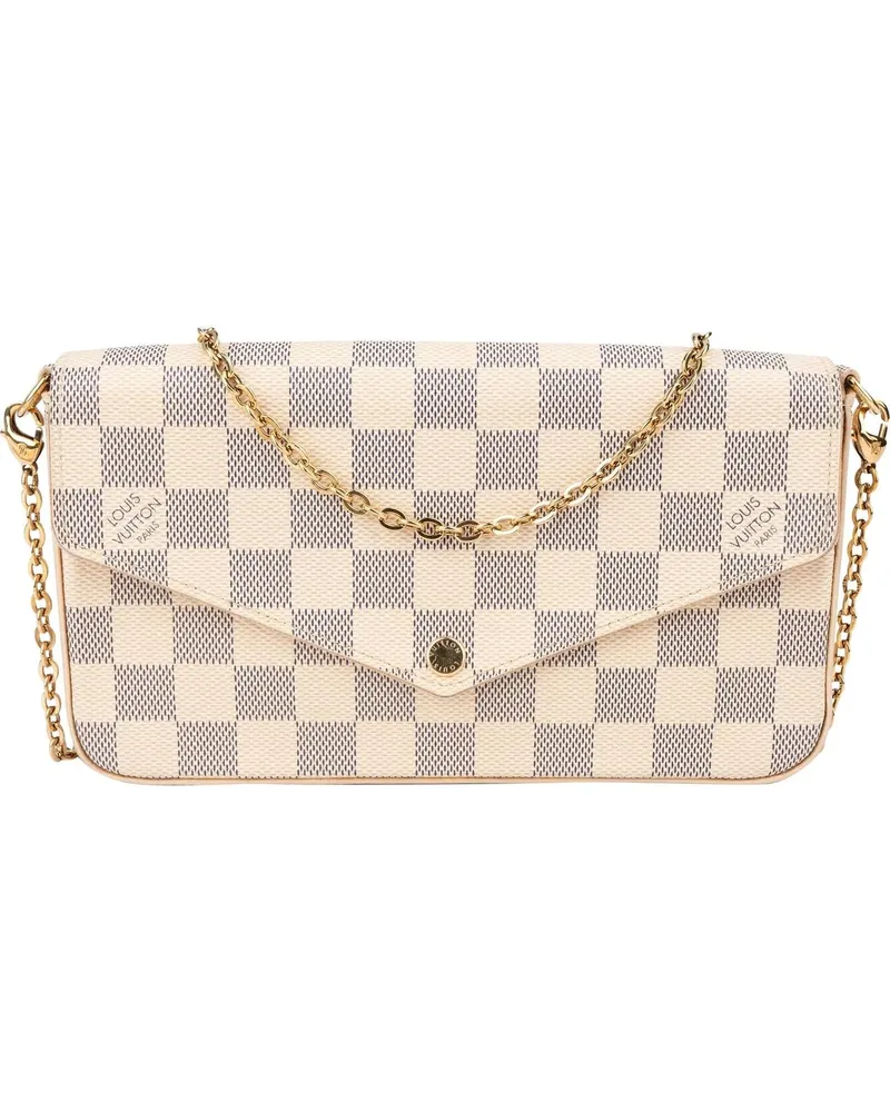 Louis Vuitton Crossbody Bags  Damier Azur Felicie Crossbody Bag weiß Weiß