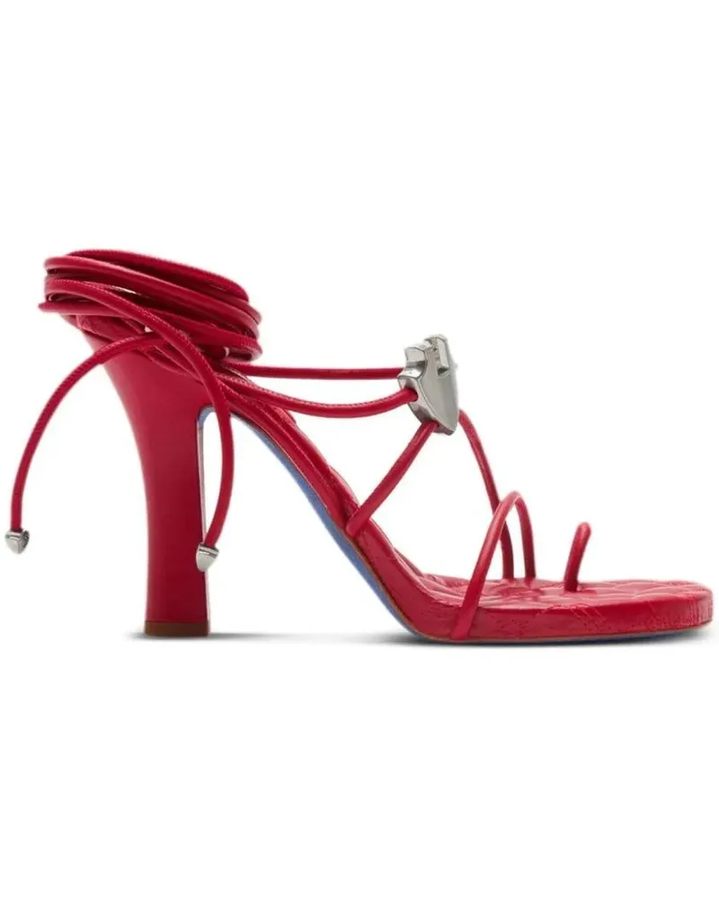 Burberry Sandalen Strappy Red Lamb Leather Sandals rot Rot