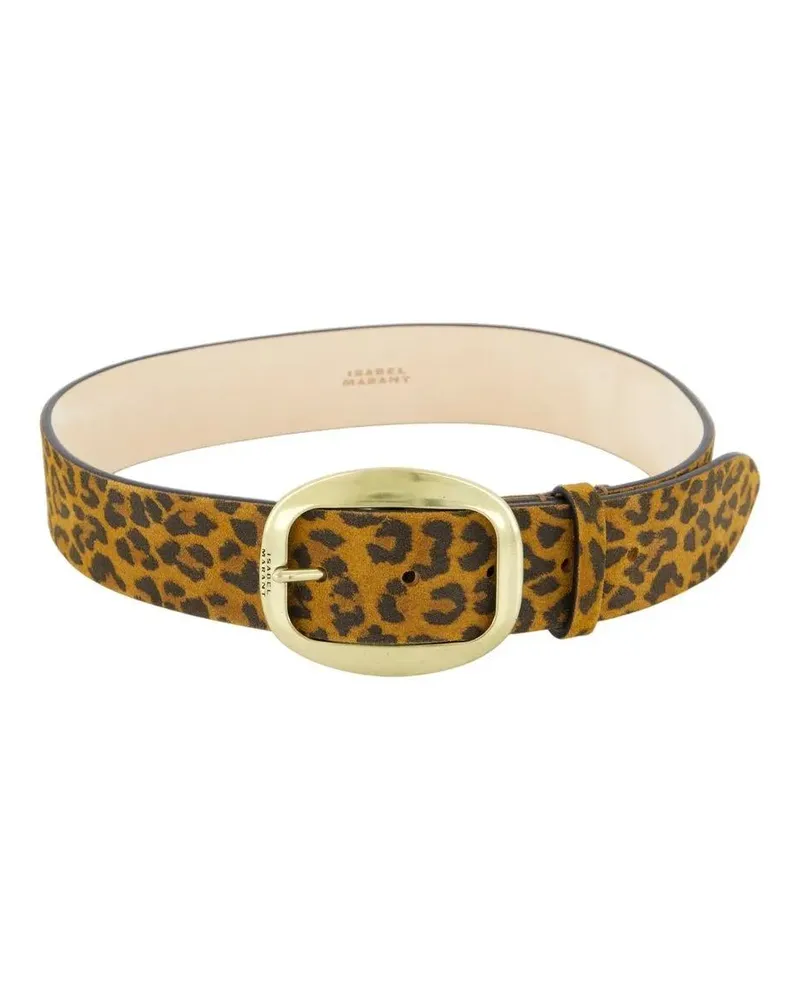 Isabel Marant Gürtel Dara Ga Belt - Leather - Printed beige Beige