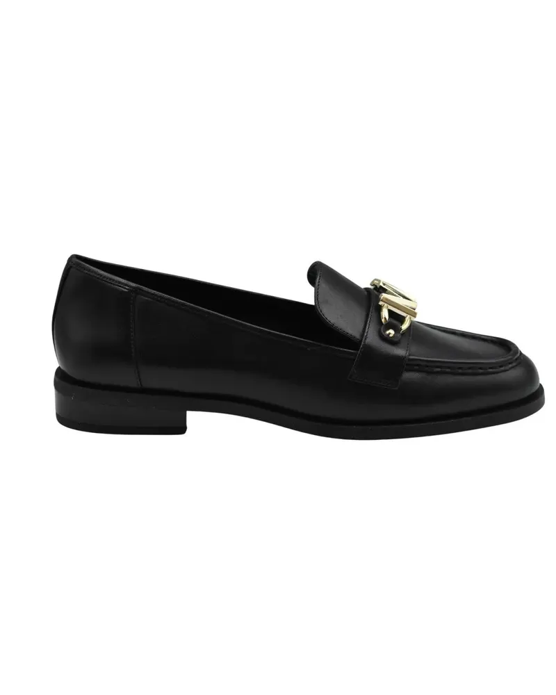 Michael Kors Laced Flat Shoes With Gold Accent schwarz Schwarz