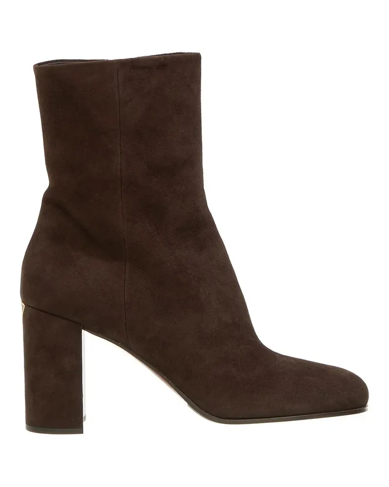 Prada Stiefeletten Triangle Logo Boots braun Braun
