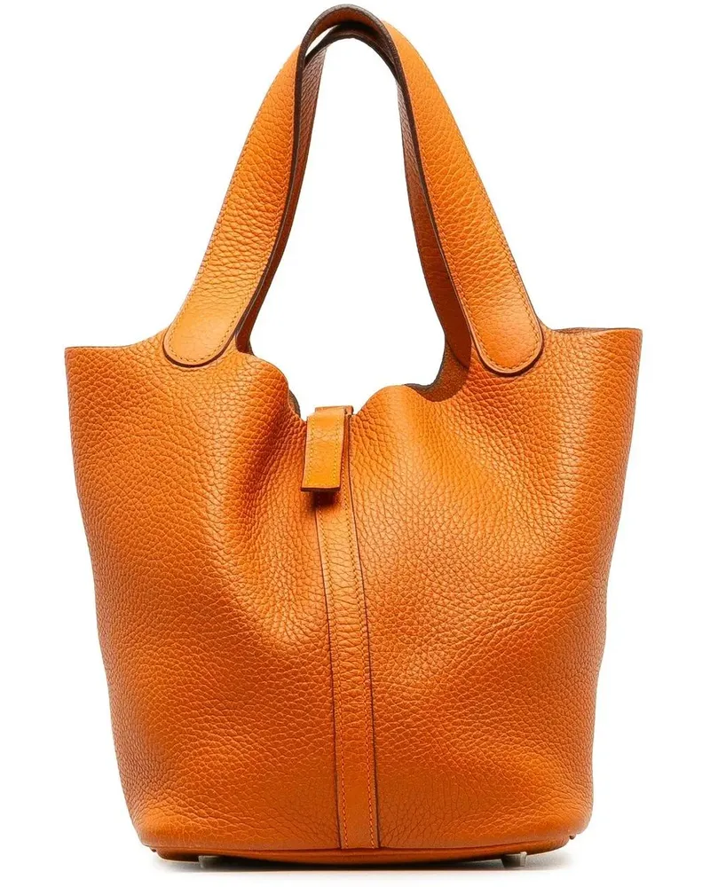 Hermès Crossbody Bags Clemence Picotin Lock 22 orange Orange