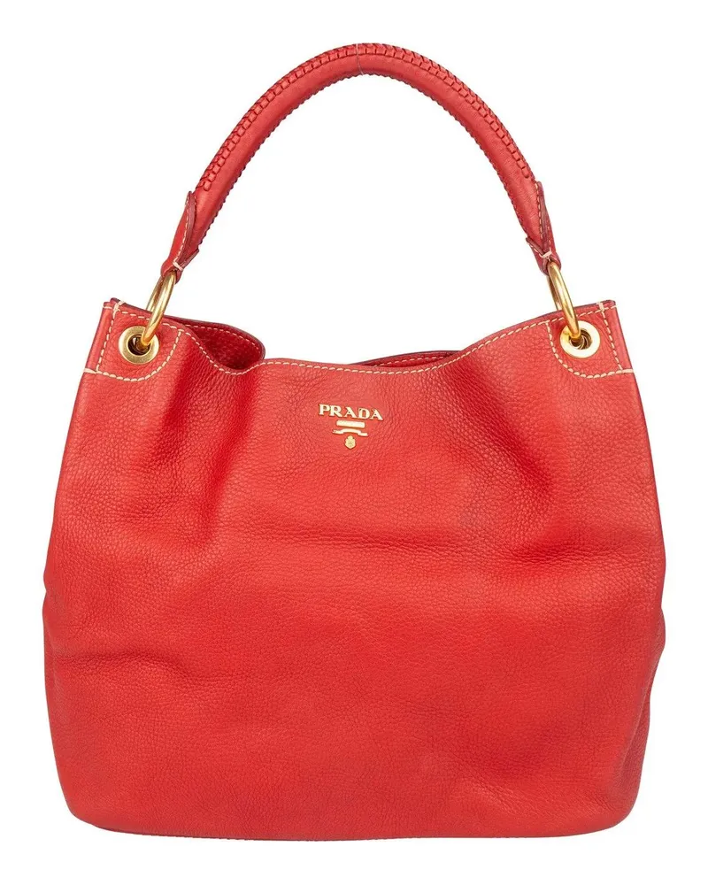 Prada Crossbody Bags  Red Calfskin Daino Handbag rot Rot