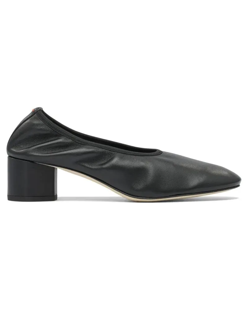 aeyde Hohe Schuhe Pointed Toe Heeled Pumps With Ruched Upper schwarz Schwarz