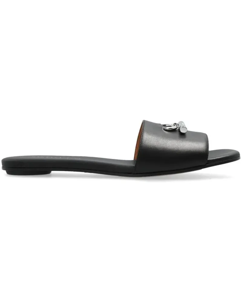 Alexander McQueen Sandalen Open Toe Slip-On Sandals schwarz Schwarz