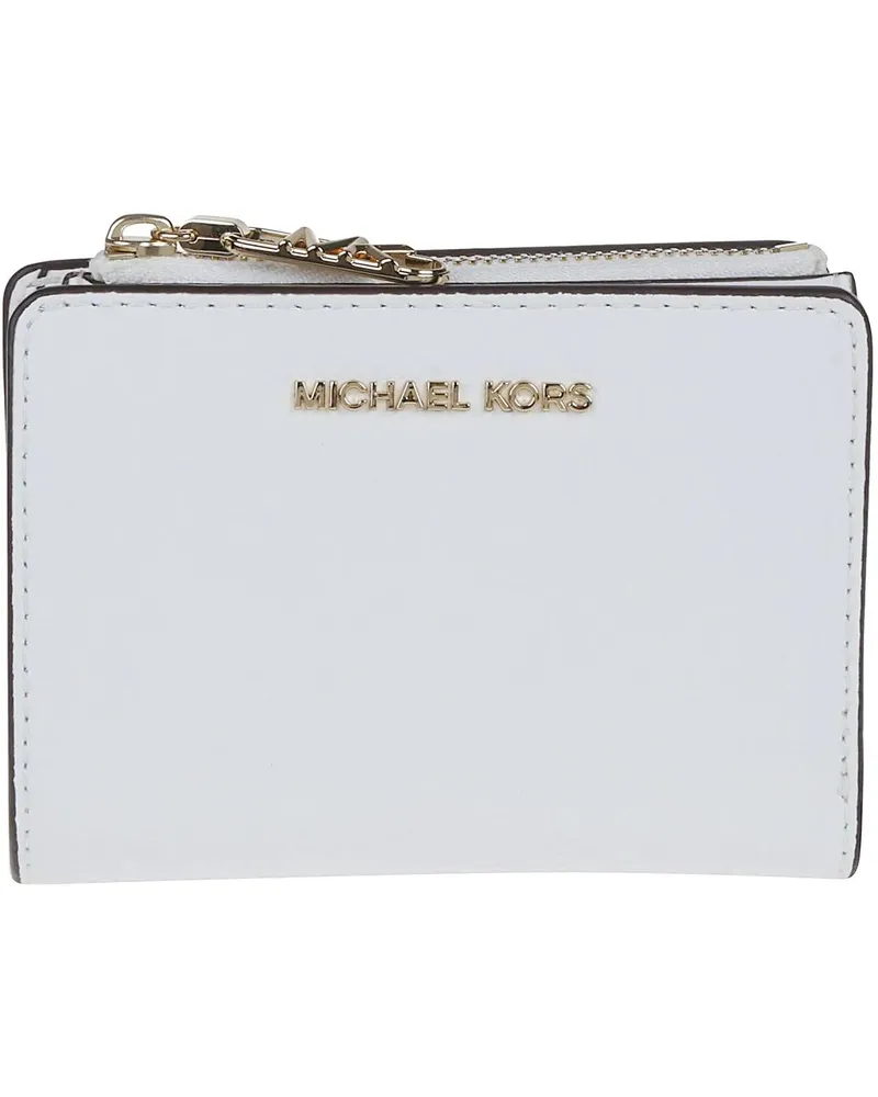Michael Kors Portemonnaie Medium Snap Jet Set Billfold Wallet White weiß Weiß