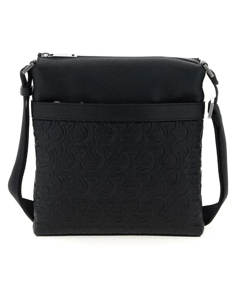 Ferragamo Hobo Bags Gancini' Crossbody Bag schwarz Schwarz