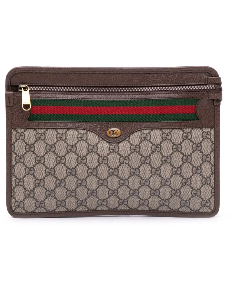 Gucci Clutches 2016-2024 GG Supreme Web Ophidia Clutch braun Braun