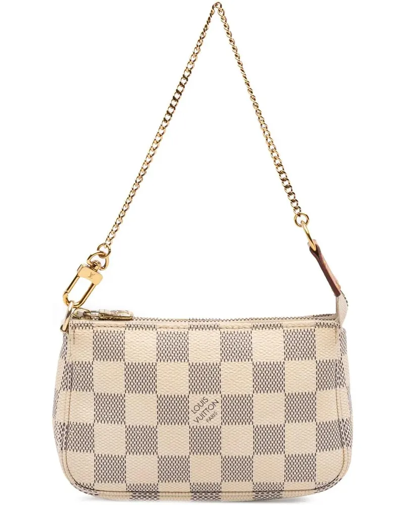Louis Vuitton Crossbody Bags Damier Azur Mini Pochette Accessoires weiß Weiß