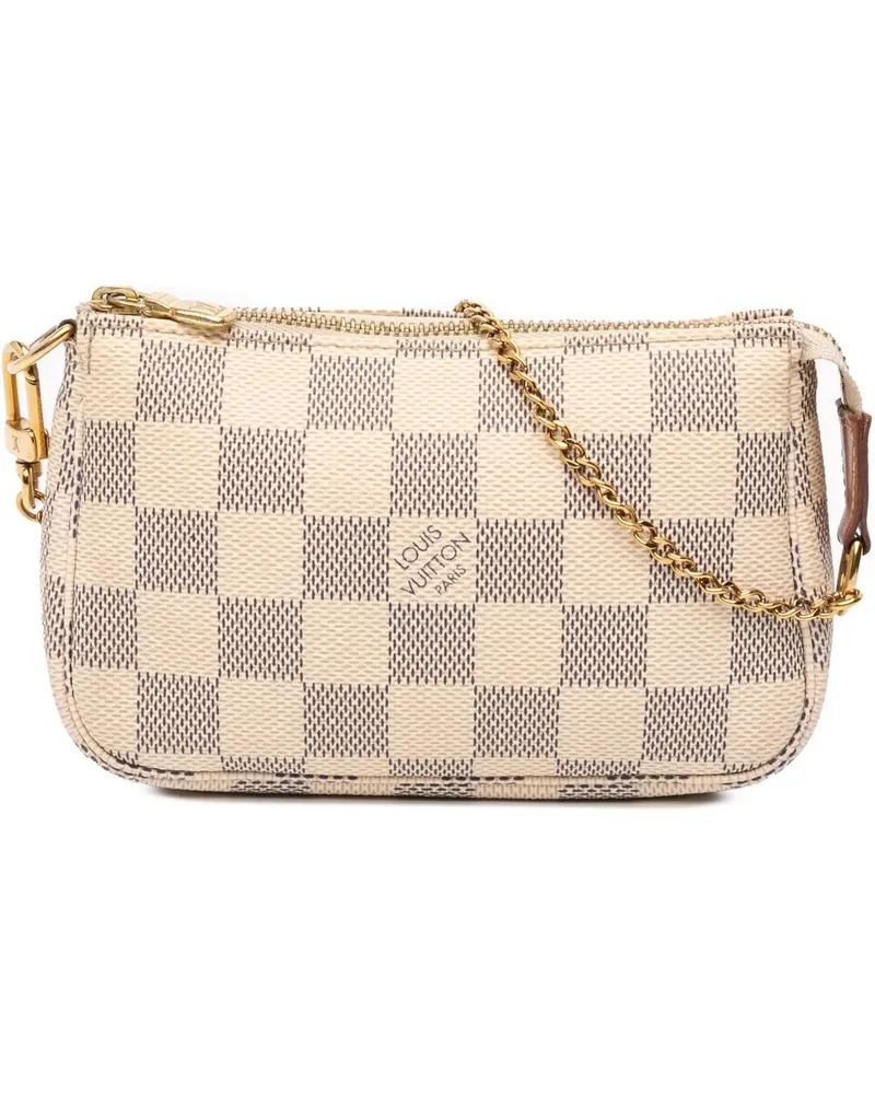 Louis Vuitton Crossbody Bags Damier Azur Mini Pochette Accessoires weiß Weiß