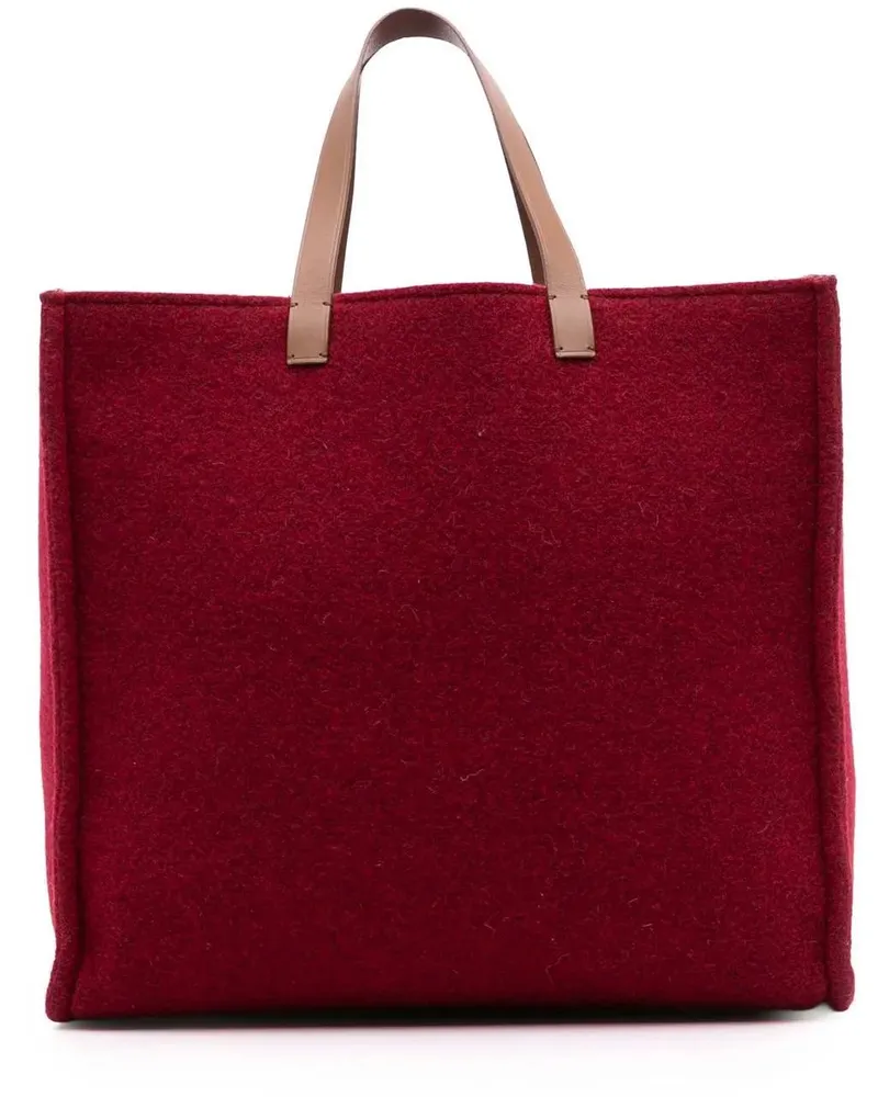 Fendi Shopper Felt Shopping Tote rot Rot