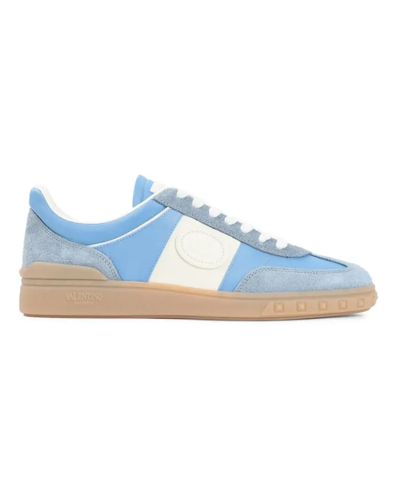 Valentino Garavani Low-Top Sneaker Leather Low-Top Sneakers With Suede Accents blau Blau