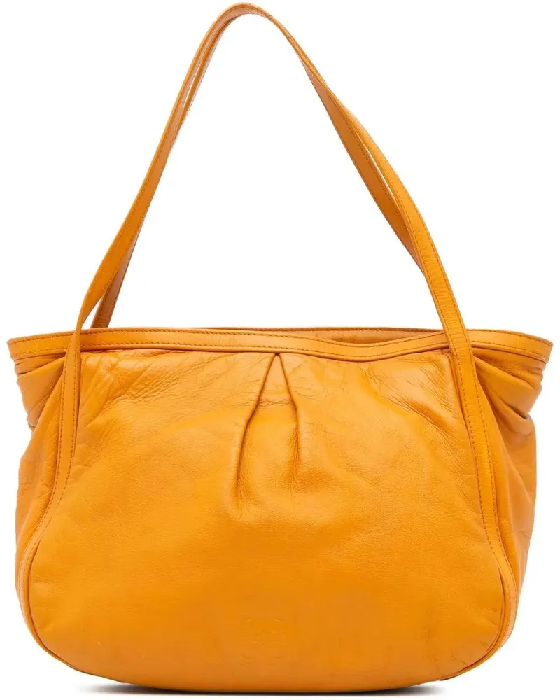 Loewe Shopper Leather Tote orange Orange