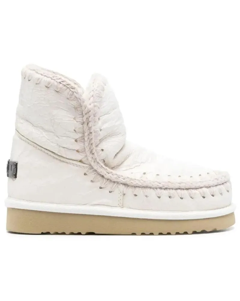 Mou Stiefel Soft Sheep Leather Casual Closed Ankle Boots weiß Weiß