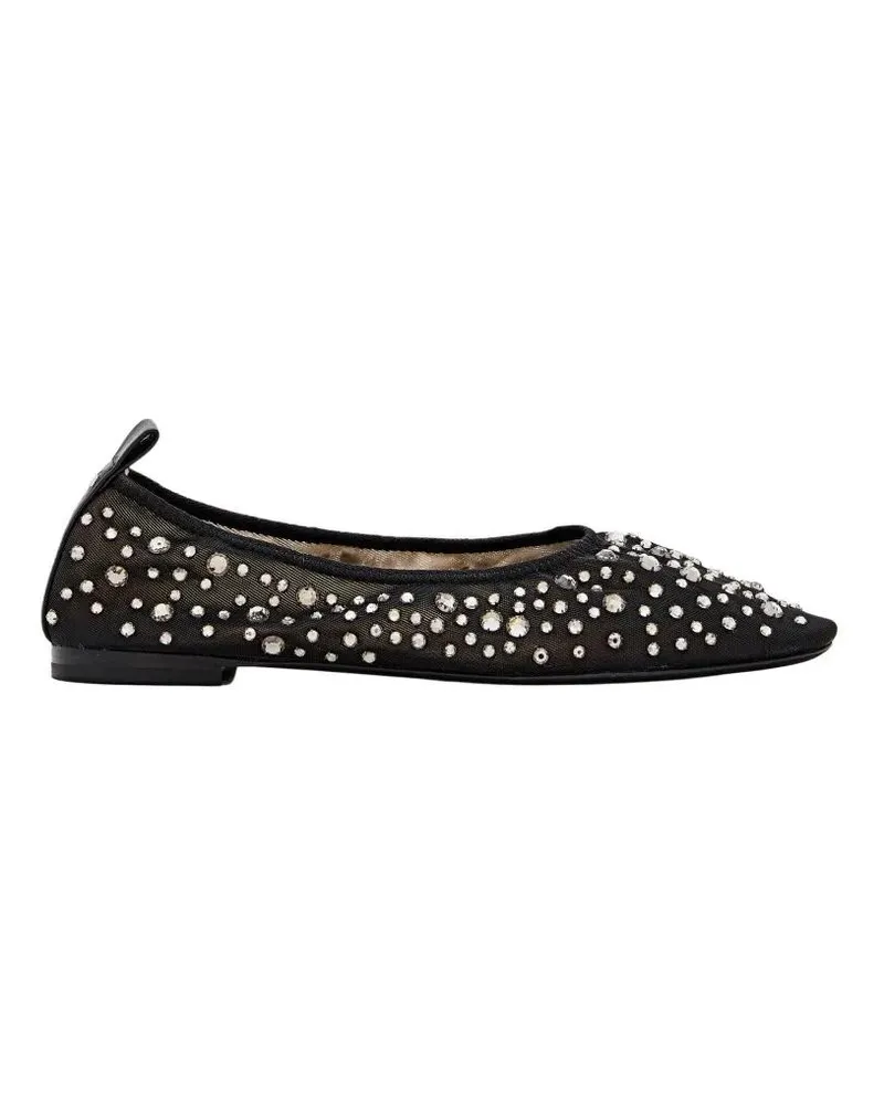 Tory Burch Crystal Embellishments Ballerina Flats schwarz Schwarz