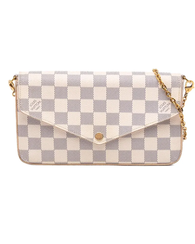 Louis Vuitton Hobo Bags Damier Azur Pochette Felicie weiß Weiß