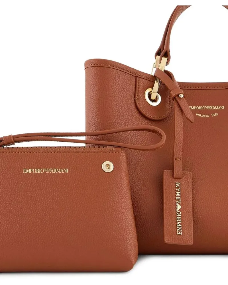 Emporio Armani Shopper Bags Leather Brown braun Braun