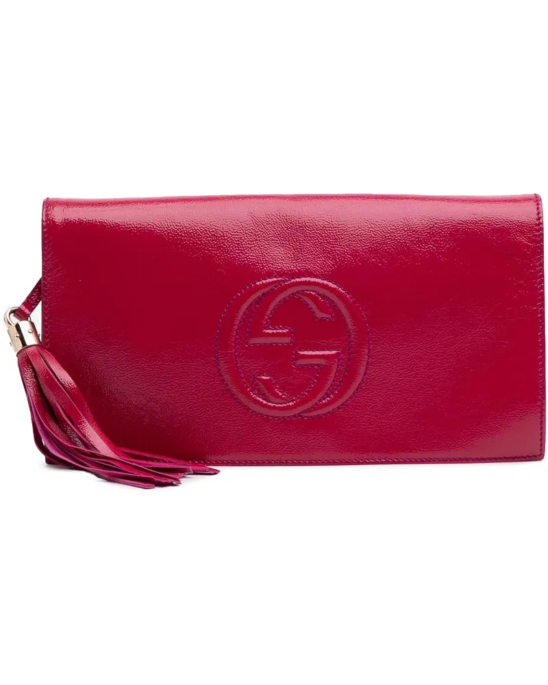 Gucci Clutches Soft Patent Soho Disco Clutch rosa Gold