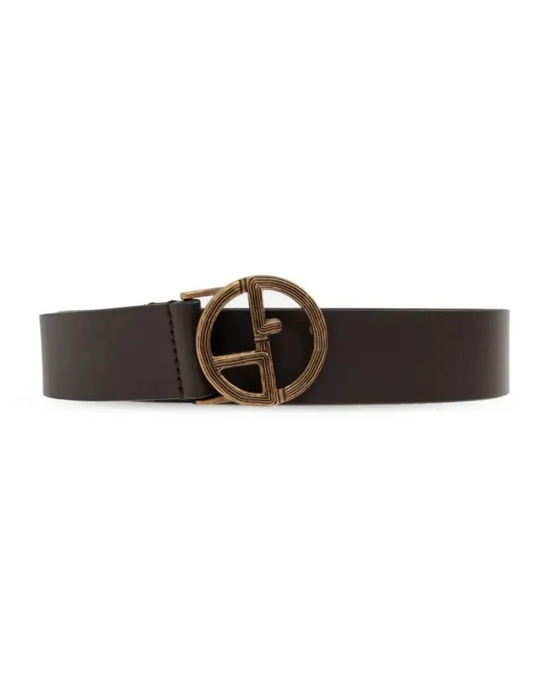 Giorgio Armani Gürtel Ga-Logo Leather Belt braun Braun