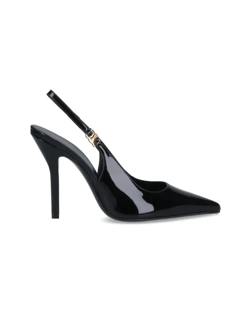 Celine Hohe Schuhe "Judy" Slingback Pump Black schwarz Schwarz