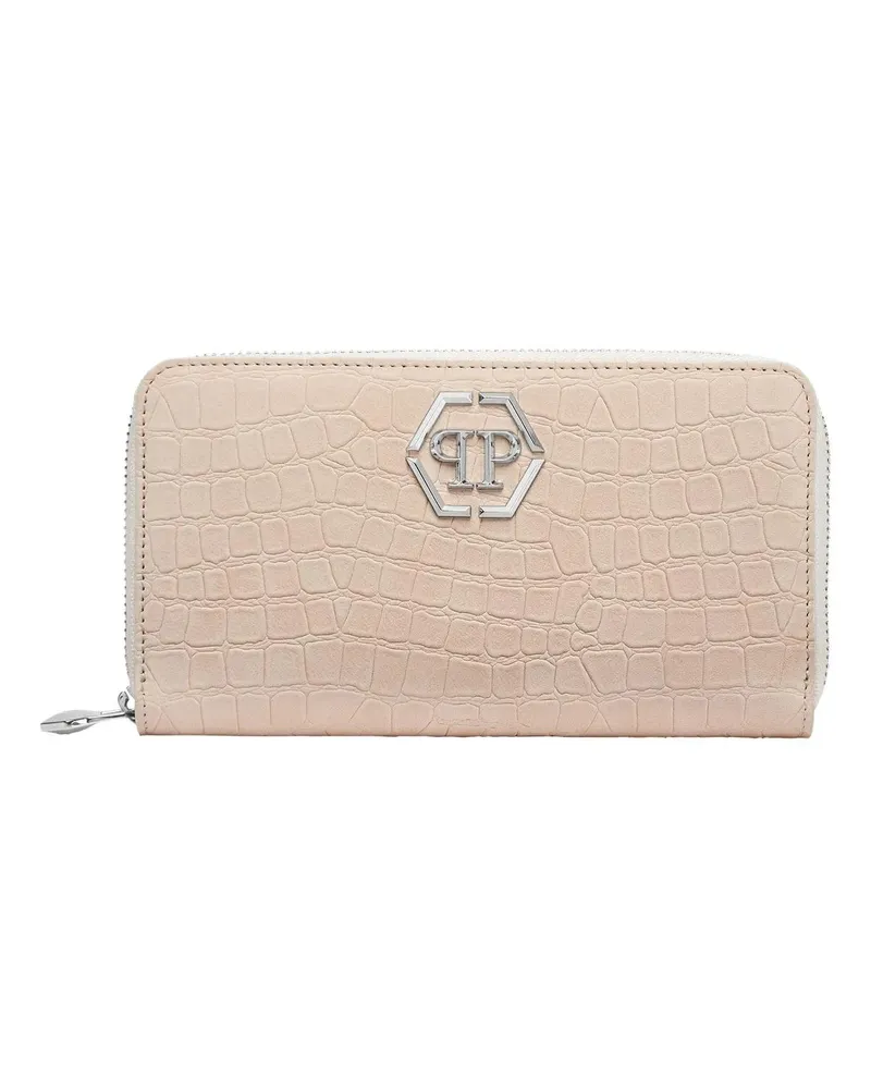 Philipp Plein Portemonnaie Mid-Zip Brieftasche beige Beige