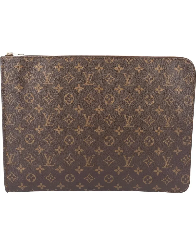 Louis Vuitton Crossbody Bags  Canvas Monogram Laptop Clutch braun Braun