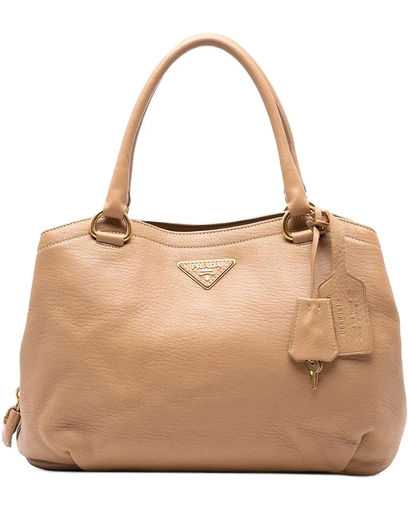 Prada Hobo Bags Cervo Satchel braun Braun