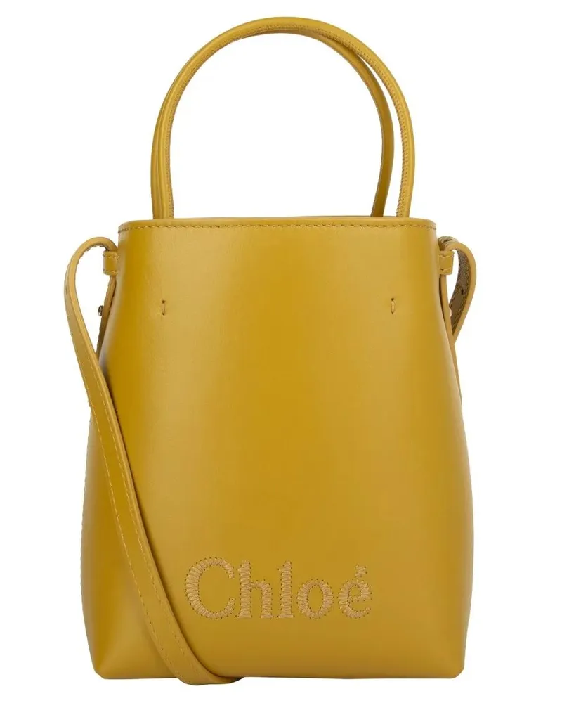 Chloé Beuteltaschen Micro Chloe Sense Bucket Bag In Green grün Grün