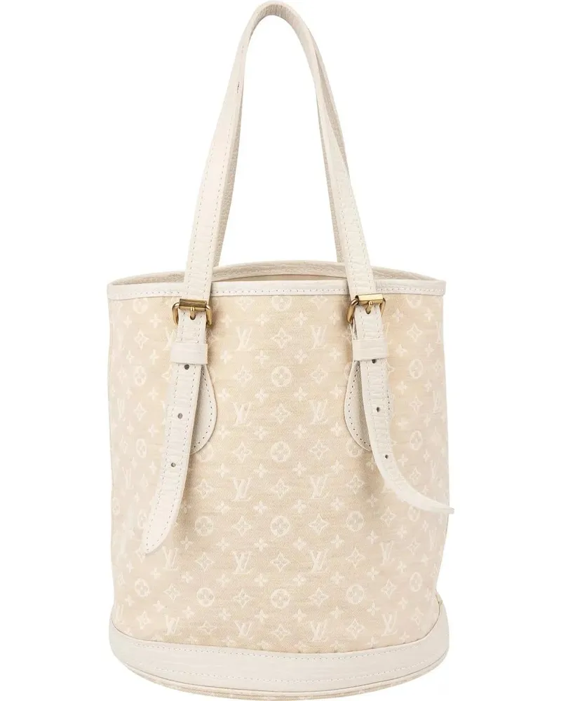 Louis Vuitton Crossbody Bags  Mini Lin Monogram Bucket PM Handbag weiß Weiß