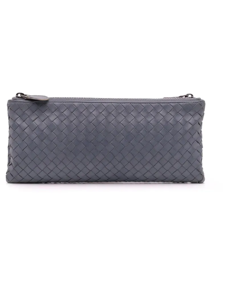 Bottega Veneta Clutches Nappa Intrecciato Double Zip Clutch blau Blau