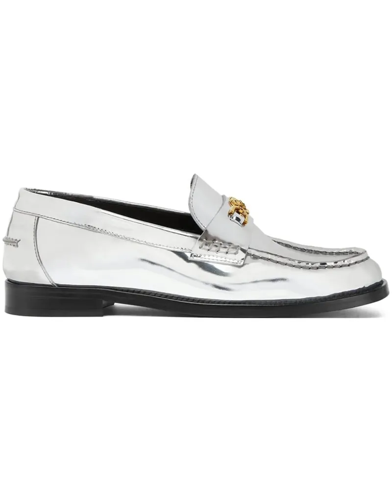 Versace Loafer Flat Shoes Silver silberfarben Silber