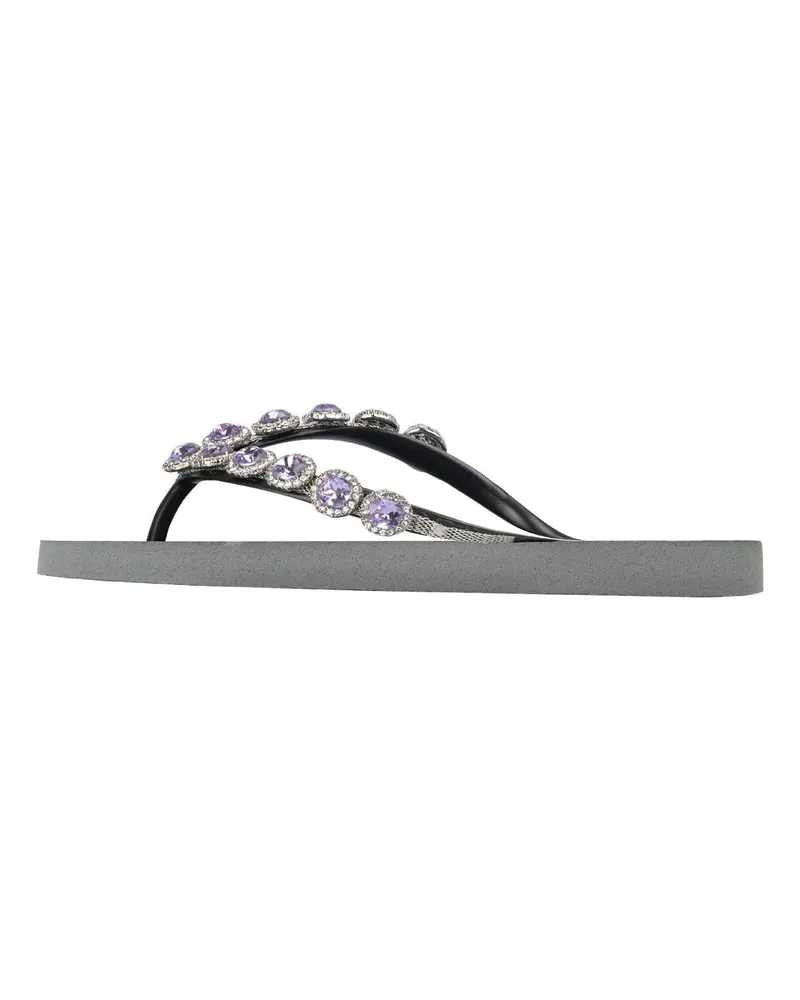 uzurii Slipper & Pantoletten Zehentrenner Light silberfarben 