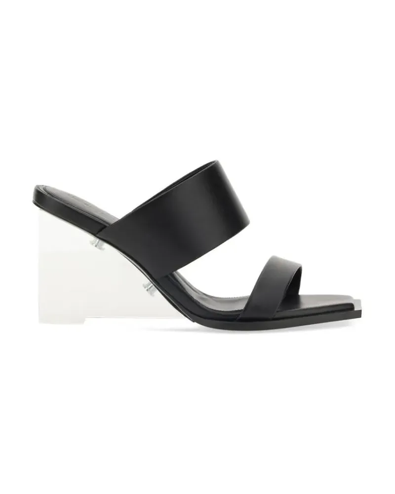 Alexander McQueen Sandalen Leather Sandal schwarz Schwarz